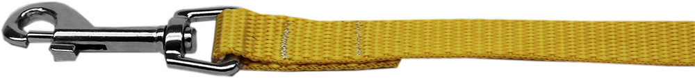 Plain Nylon Pet Leash 5/8in by 6ft Golden Yellow